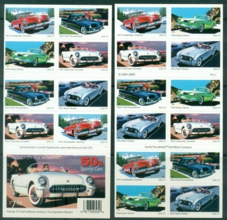 USA-2005-America-on-the-Move-Sporty-Cars-booklet-MUH