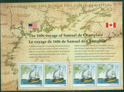 USA-2006-The-400th-Anniversary-of-the-Exploration-of-the-East-Coast-by-Samuel-de-Champlain-Joint-Issue-with-Canada-Pane-MUH.jpg