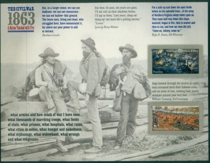 USA-2013-The-American-Civil-War-1863-Pane-MUH-XL-Shipping