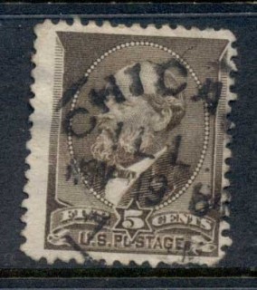 USA-1882-Sc205-5c-Garfield-brown-FU-2