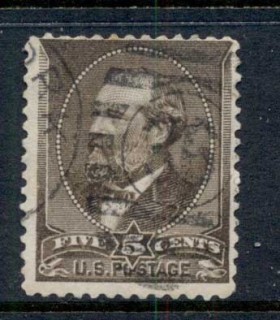 USA-1882-Sc205-5c-Garfield-brown-FU