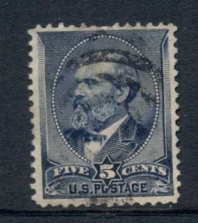 USA-1888-Sc216-5c-Garfield-blue-FU