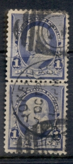 USA-1890-93-Sc219-Franklin-1c-pair-FU