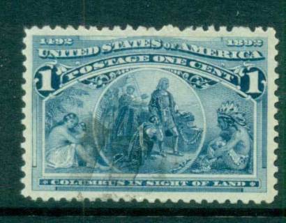 USA-1893-Sc230-1c-Columbian-Exposition-FU-lot67170