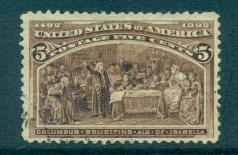 USA-1893-Sc234-5c-Columbian-Exposition-FU-lot67187