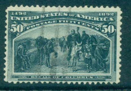 USA-1893-Sc240-50c-Columbian-Exposition-FU-lot67199