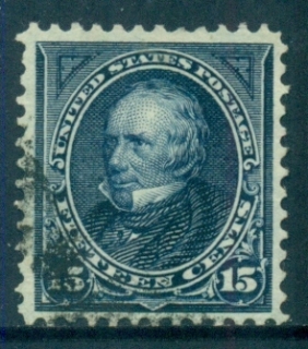 USA-1895-Sc274-15c-Webster-Clay-dark-blue-Wm-USPS-S-L-FU