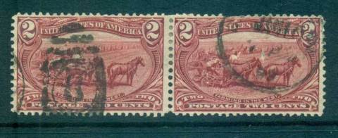 USA-1898-Sc286-2c-Trans-Mississippi-Exposition-pair-FU-lot67215