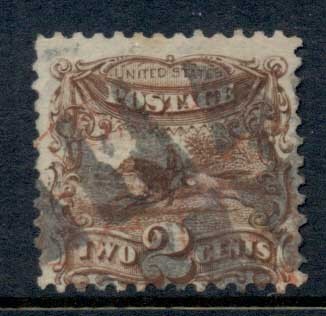 USA-1869-Sc113-2c-Post-Horse-rider-FU-2