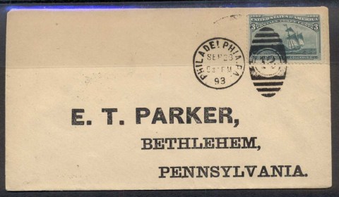 USA-1893-3c-Columbian-perprinted-cover-to-Pennsylvania