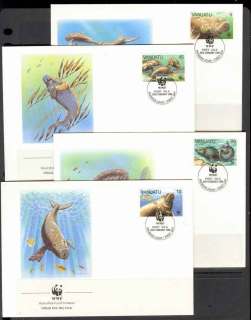 Vanuatu-1988 WWF Dugong FDCs