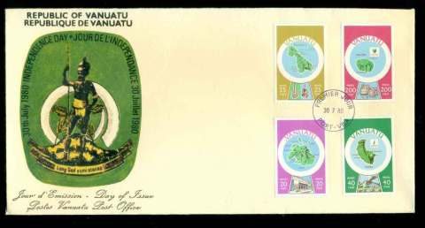 Vanuatu-1980-Independence-Day4v-FDC-lot51718