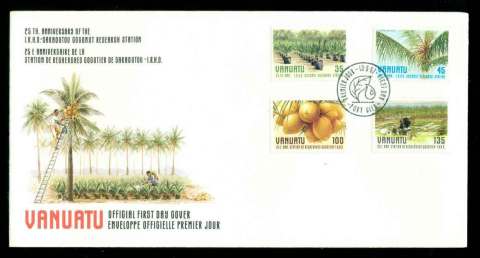 Vanuatu-1987-Coconut-Research-Station-FDC-lot51725