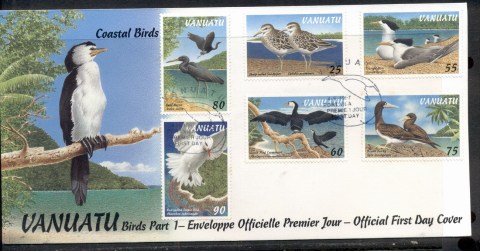 Vanuatu-1997-Coastal-Birds-ptI-FDC