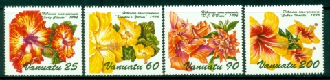 Vanuatu-1996-Hibiscus-Flowers-MUH