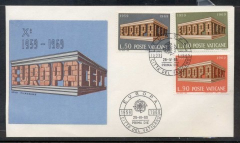 Vatican-1969-Europa-Building-FDC