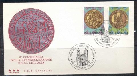 Vatican-1987-Christianization-of-Latvia-FDC