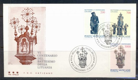 Vatican-1987-Christianization-of-Lithuania-FDC