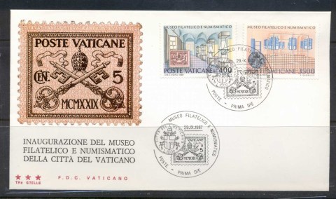 Vatican-1987-Philatelic-Numismatic-Museum-FDC