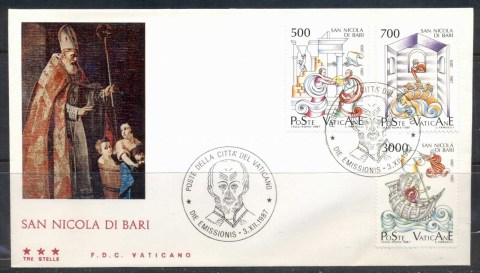 Vatican-1987-Transfer-of-St-Nicholas-relics-FDC