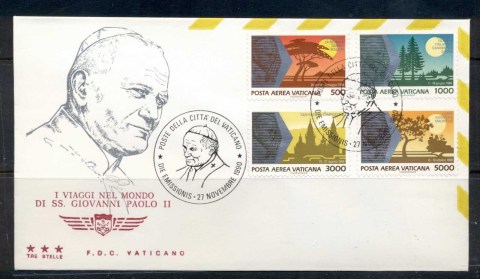 Vatican-1990-Journeys-of-Pope-John-paul-II-FDC