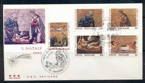 Vatican-1990-Xmas-FDC