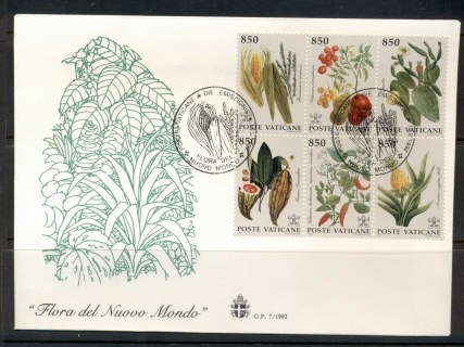 Vatican-1992-Flowers-of-the-New-World-FDC