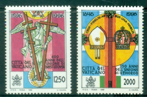 Vatican-1996-The-400th-Anniversary-of-Union-of-Brest-The-350th-Anniversary-of-Union-of-Uzhhorod-MUH