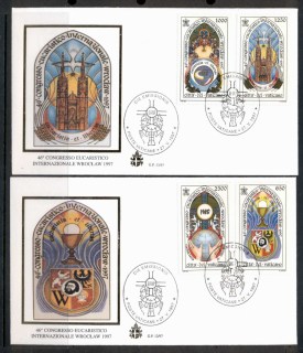 Vatican-1997-Eucharistic-Congress-Wroclaw-2x-FDC