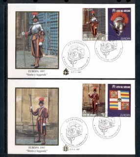 Vatican-1997-Swiss-Guard-2x-FDC