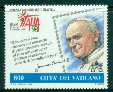 Vatican-1998-International-Philatelic-Exhibition-ITALIA-98-MUH