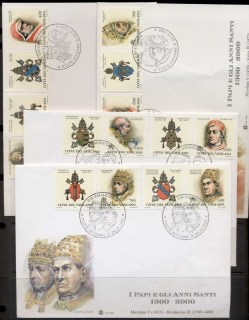 Vatican-1998-Popes-of-the-Holy-Years-4x-FDC