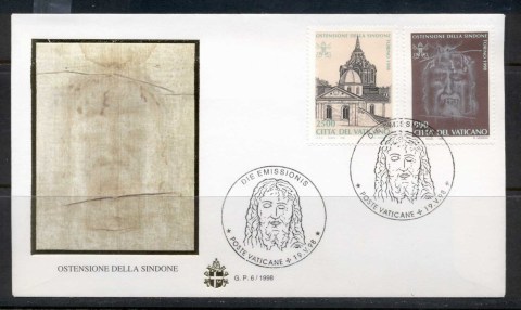 Vatican-1998-Shroud-of-Turin-FDC