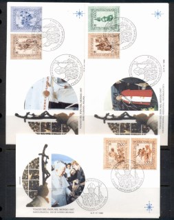 Vatican-1998-Travels-of-Pope-John-Paul-II-3x-FDC