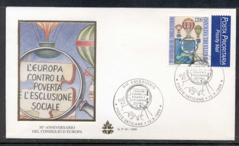 Vatican-1999-Council-of-Europe-FDC