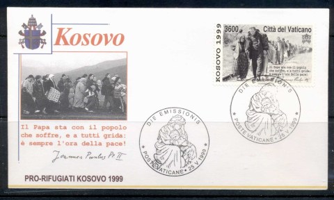 Vatican-1999-Kosovo-FDC