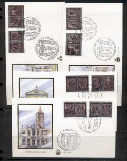 Vatican-1999-Panels-of-Holy-Door-4x-FDC