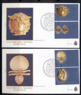 Vatican-2001-Etruscan-Museum-Gold-Objects-2x-FDC