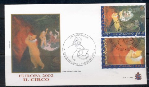 Vatican-2002-Europa-Christ-the-Circus-FDC