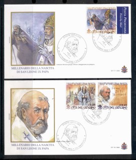 Vatican-2002-St-Leo-XI-2x-FDC