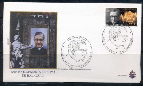 Vatican-2003-Canonization-of-Balaguer-FDC