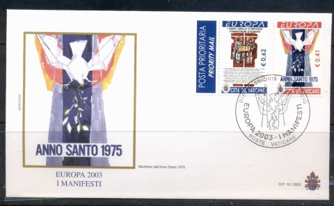 Vatican-2003-Europa-Poster-Art-FDC