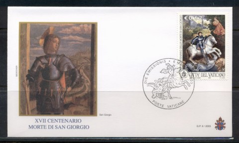 Vatican-2003-Martyrdom-of-St-George-FDC