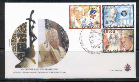 Vatican-2003-Travels-of-Pope-John-Paul-II-FDC