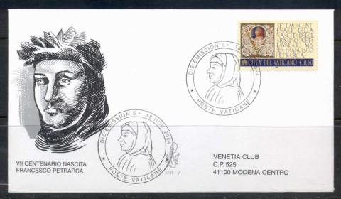 Vatican-2004-Petrarch-FDC