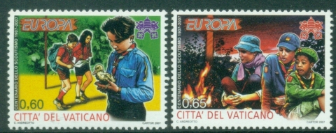 Vatican-2007-EUROPA-Stamps-The-100th-Anniversary-of-Scouting-MUH Vatican-2007-EUROPA-Stamps-The-100th-Anniversary-of-Scouting-MUH