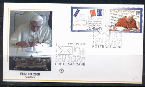 Vatican-2008-Europa-Letters-FDC