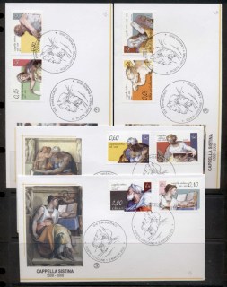 Vatican-2008-Sistine-Chapel-paintings-by-Michaelangelo-4x-FDC