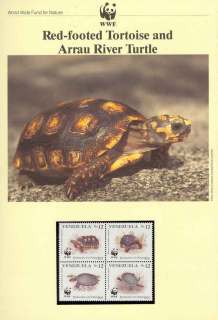 Venezuela-1992 WWF Red-footed Tortiose & River Turtle