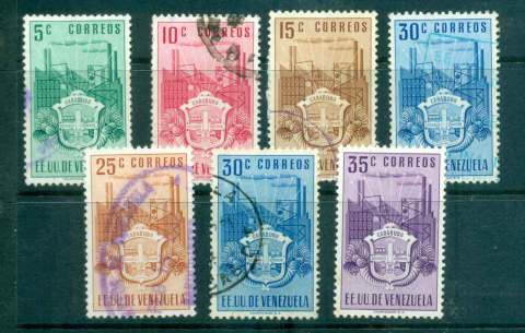 Venezuela-1951-Arms-of-Carabobo-Industryfaults-7-MLH-FU-Lot46790